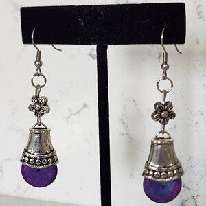 Petite Victorian Lavender & Purple Drop Earrings